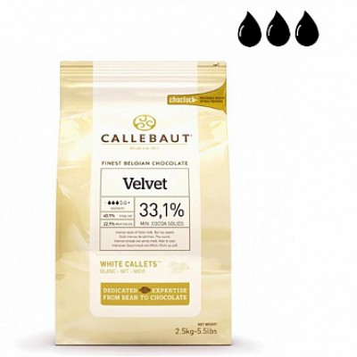 Шоколад Callebaut Velvet 32% белый, 3 капли