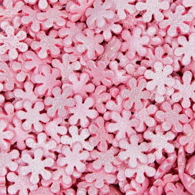 Посыпка снежинки розовые перламутровые, 50 г