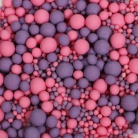 Посыпка Микс из рисового драже сиреневый - розовый матовый, 50 г