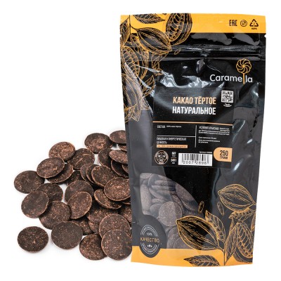 Какао тертое натуральное 250 гр Caramella