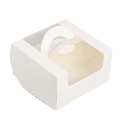 Коробка для бенто торта 14 х 14 х 8 см с ручками