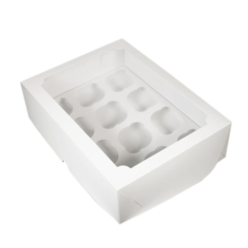 Коробка на 12 капкейков белая