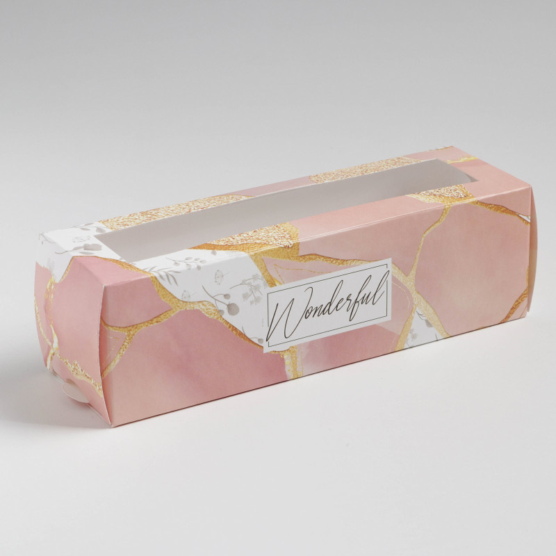 Коробка для макаронс Wonderful, 18 х 5,5 х 5,5 см