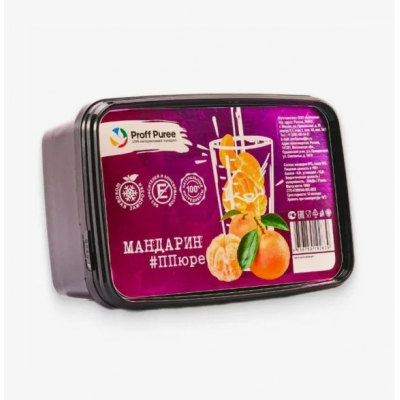 Пюре замороженное Мандарин 1 кг, Proff Pure