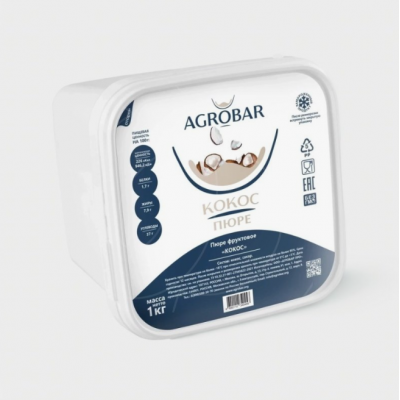 Пюре замороженное кокос AGROBAR 1 кг