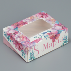 Коробка 8 марта, 10 х 8 х 3.5 см