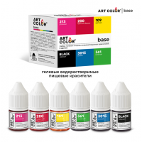 Набор красителей водорастворимых гелевых Art Color base, 6 шт
