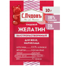 Желатин "Пудовъ", 10 грамм