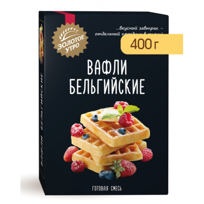 Готовая смесь "Вафли бельгийские "Золотое Утро"", 400 грамм