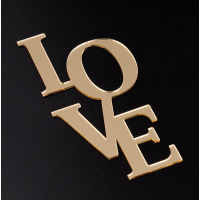 Топпер Love вертикальный золото 5х10см