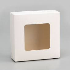 Коробка с окном, белая, 11,5 х 11,5 х 4