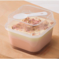 Контейнер 250мл 85 х 75 х 75 мм с крышкой и ложкой