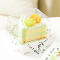 Контейнер бумажный с пластиковой крышкой 105 х 105 х 80 мм