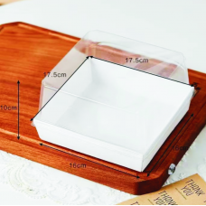 Контейнер бумажный с пластиковой крышкой 160 х 160 х 100 мм