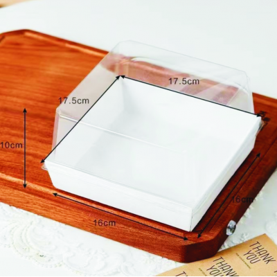 Контейнер бумажный с пластиковой крышкой 160 х 160 х 100 мм