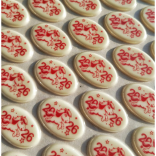 Медальки из глазури НГ 2026 ассорти, 12 шт