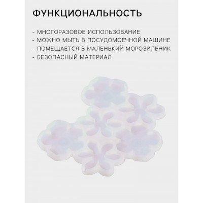 Форма силиконовая для леденцов "Цветы" ассорти